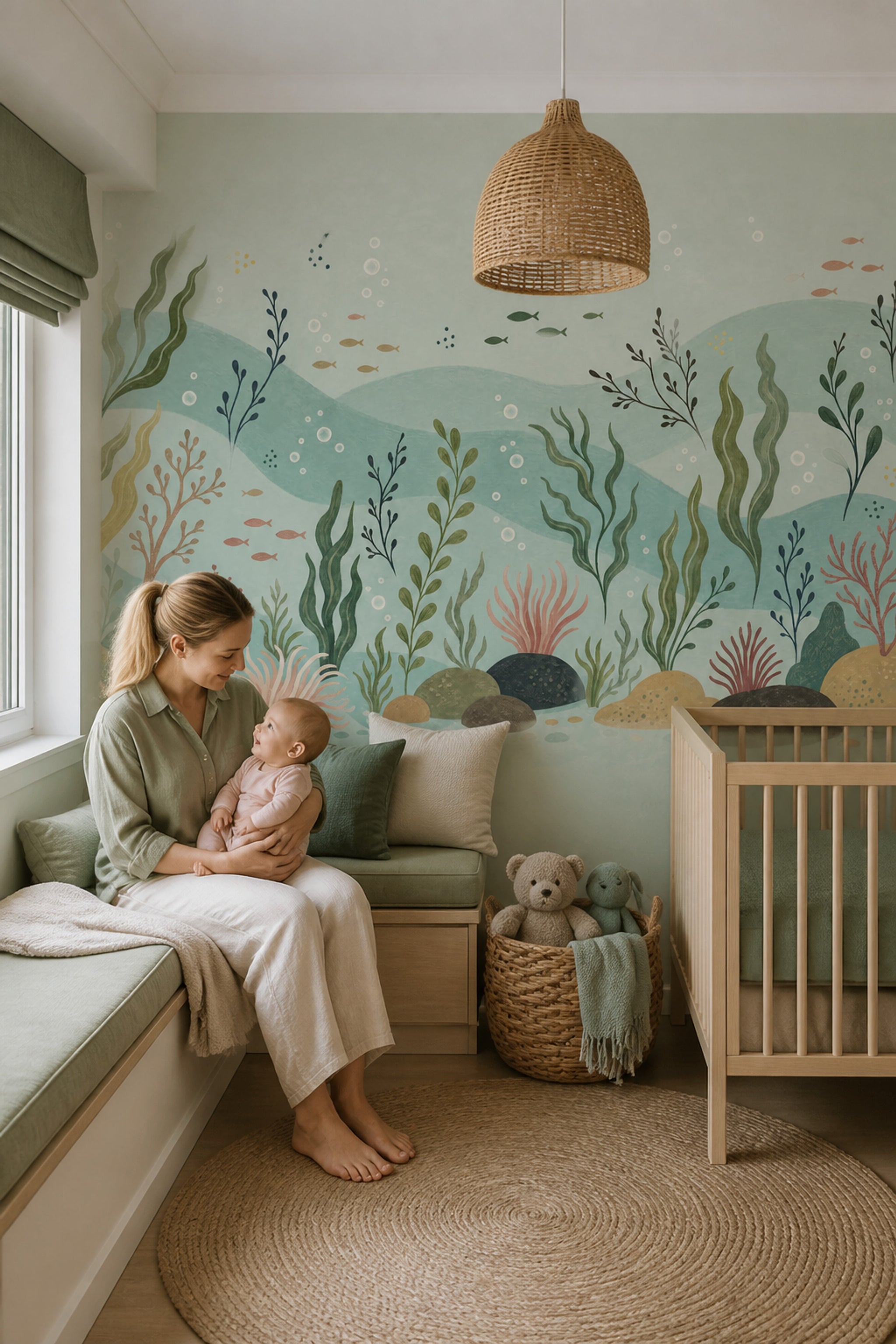 Underwater Wallpaper Coastal Seaweed Wall Mural