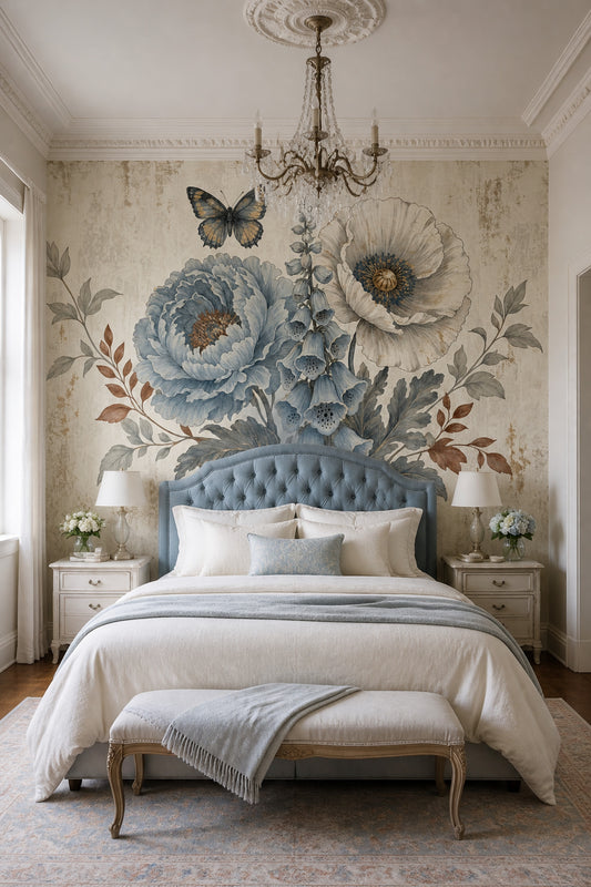 Vintage Wallpaper Floral Removable Botanical Wall Decor