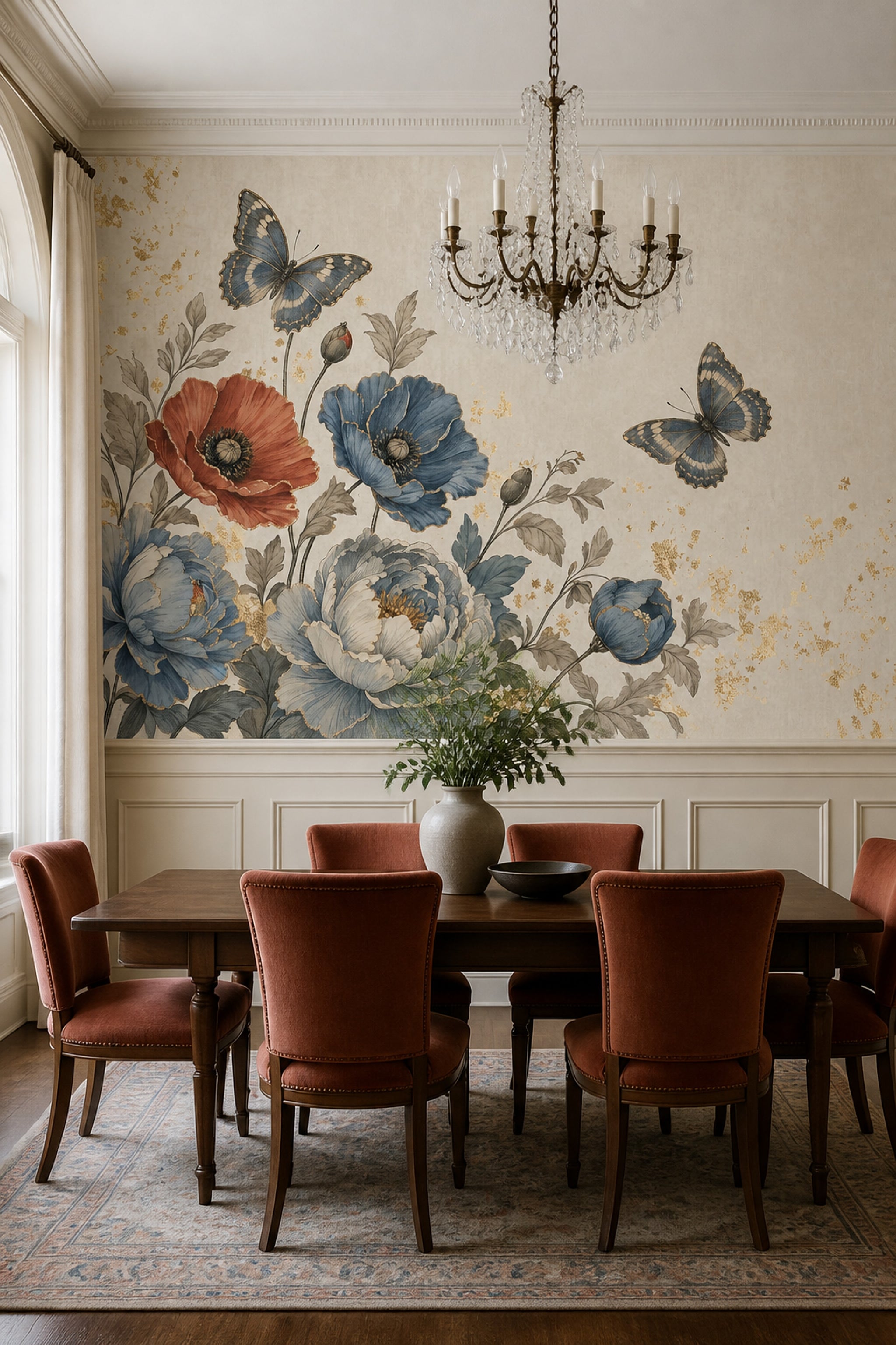 Vintage Wallpaper Floral Botanical Wall Mural