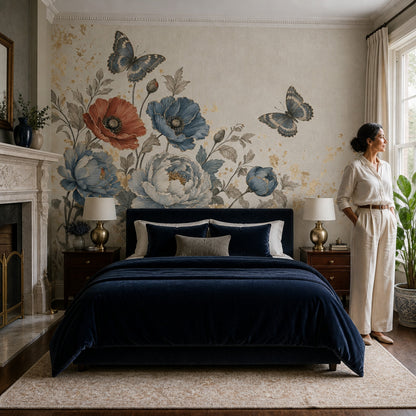 Vintage Wallpaper Floral Botanical Wall Mural