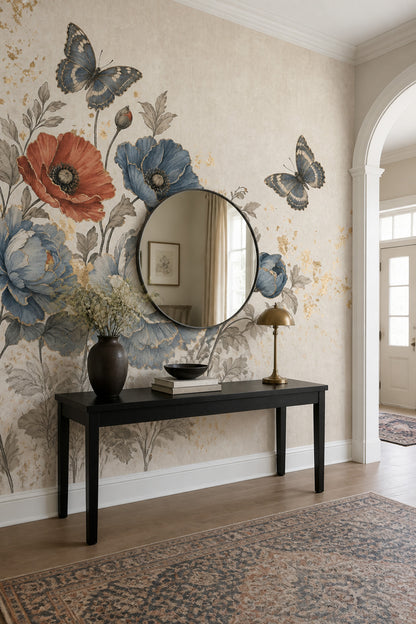 Vintage Wallpaper Floral Botanical Wall Mural