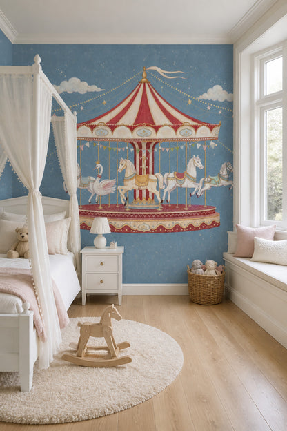 Paper Texture Wallpaper Watercolor Removable Circus Wall Decor