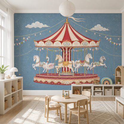 Paper Texture Wallpaper Watercolor Removable Circus Wall Decor