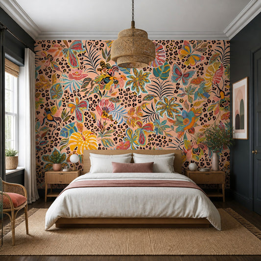 Maximalist Wallpaper Tropical Removable Exotic Wall Decor