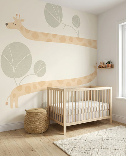 Giraffe Wallpaper Nursery Safari Wall Mural