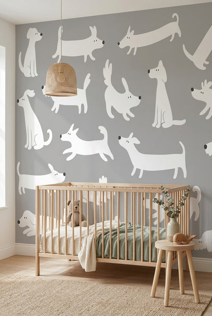 Kids Wallpaper Dogs Cartoon Wall Mural