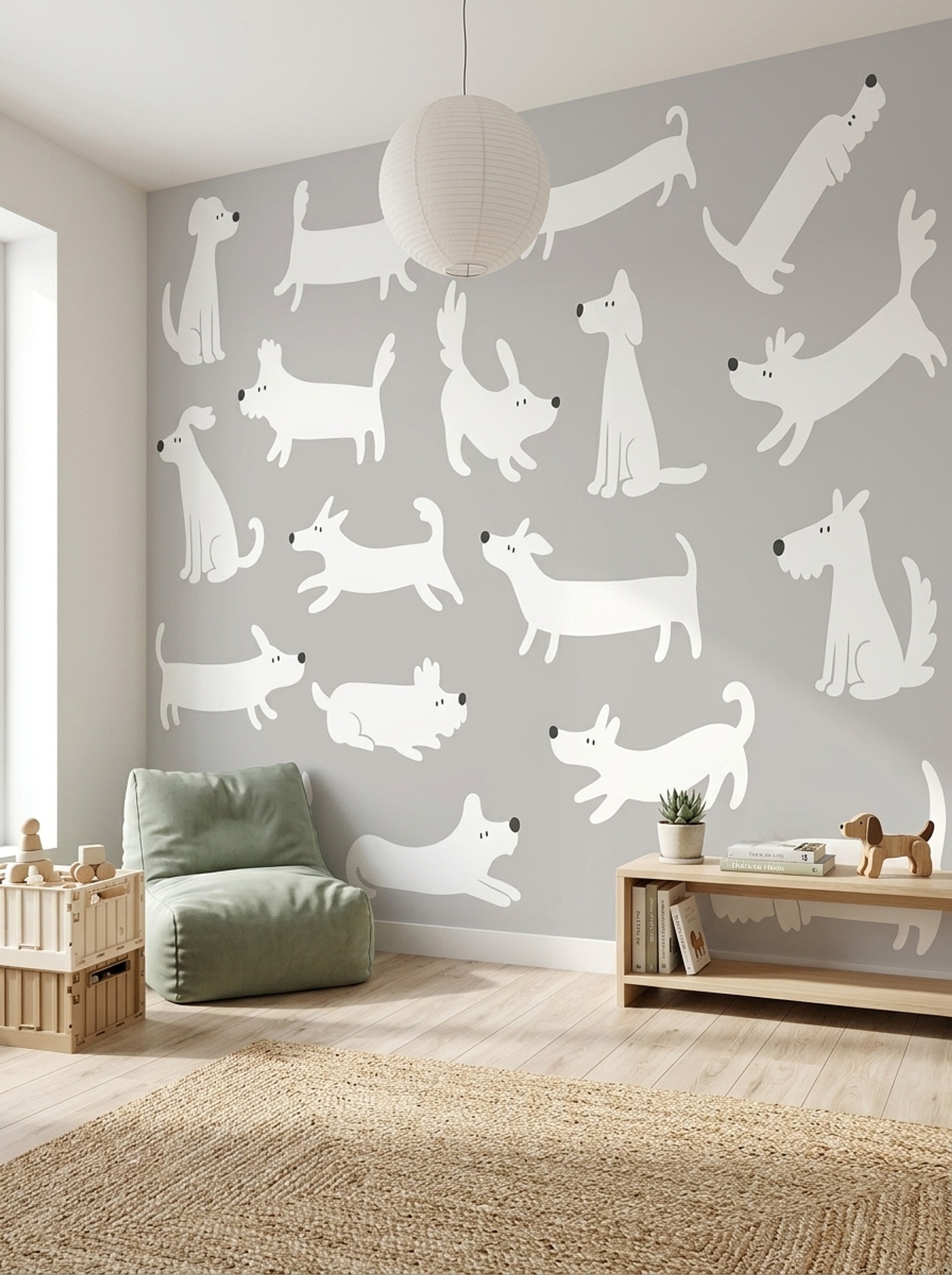 Kids Wallpaper Dogs Cartoon Wall Mural