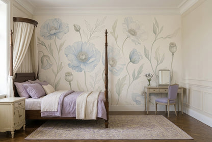Poppies Wallpaper Botanical Floral Wall Mural