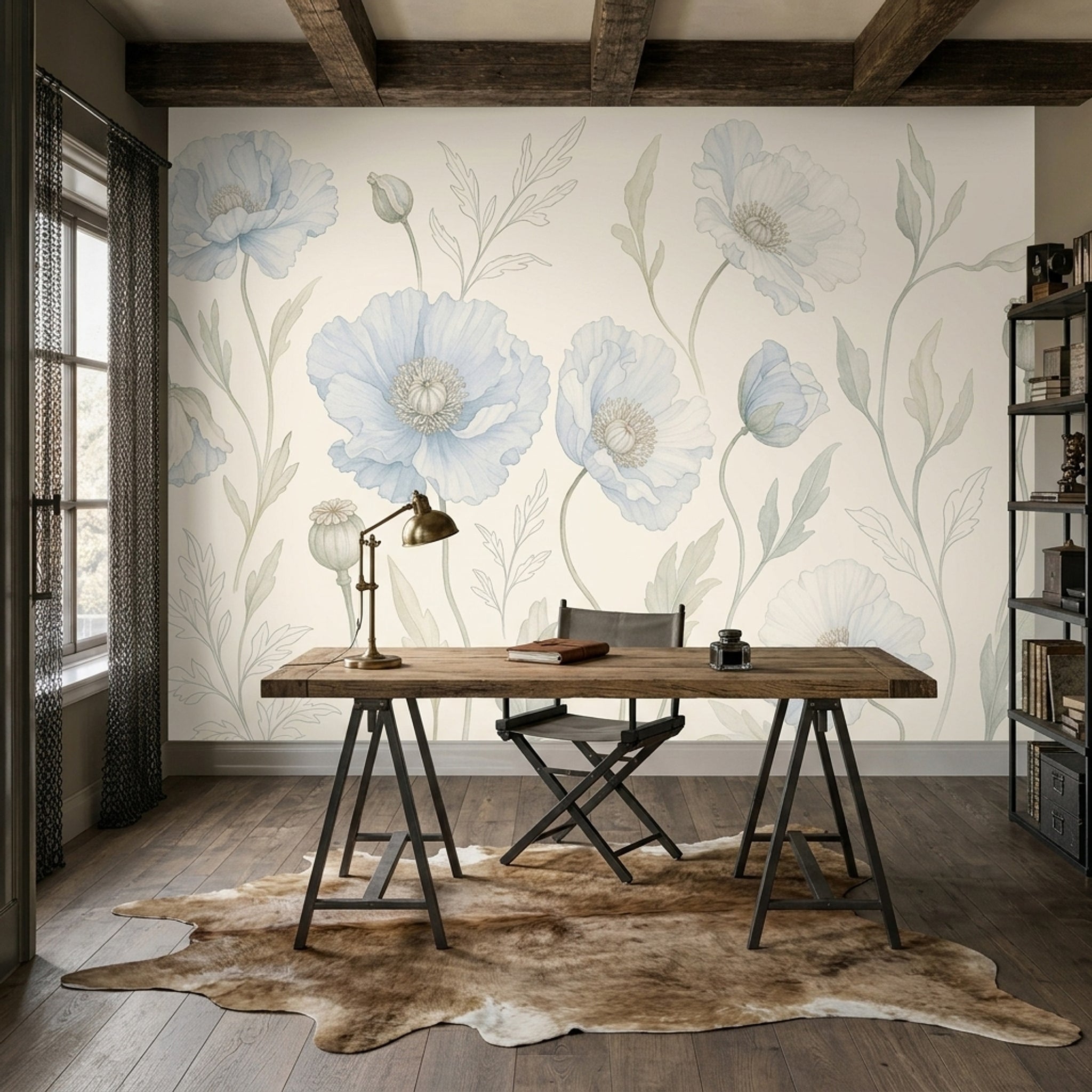 Poppies Wallpaper Botanical Floral Wall Mural