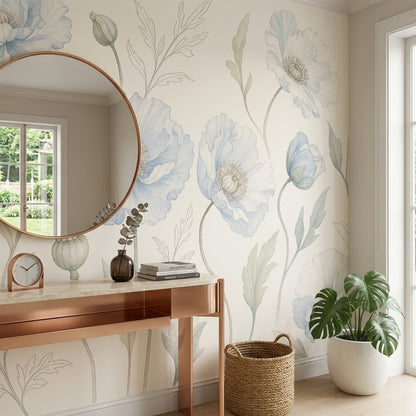 Poppies Wallpaper Botanical Floral Wall Mural