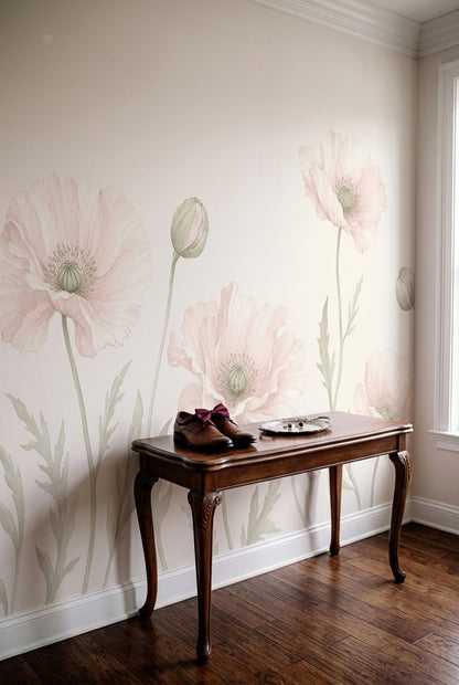 Poppies Wallpaper Floral Botanical Wall Mural