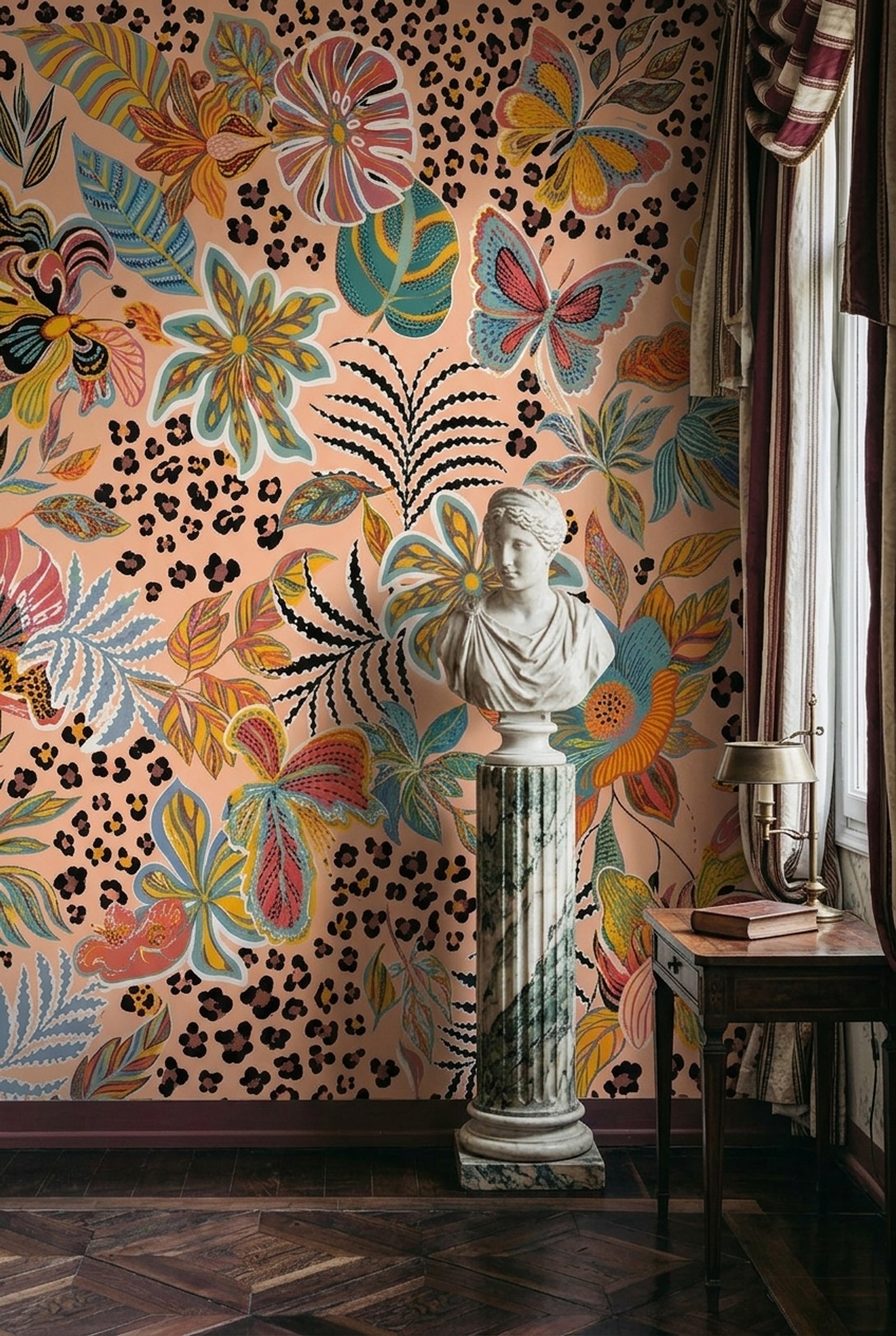 Maximalist Wallpaper Tropical Removable Exotic Wall Decor