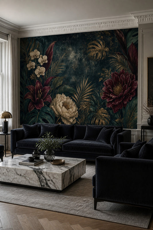 Vintage Tropical Wallpaper Tropical Removable Tropical Wall Decor