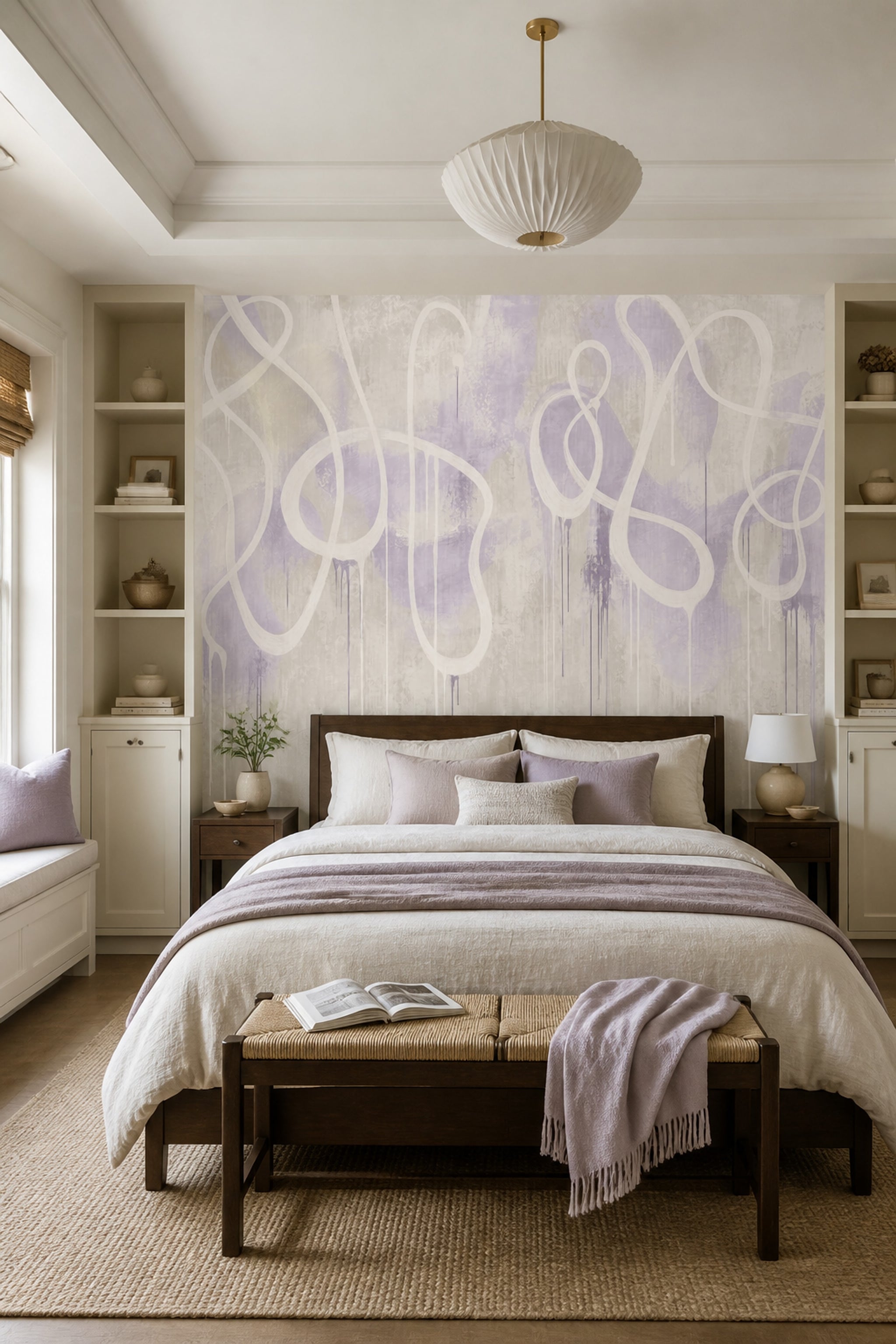 Abstract Wallpaper Textured Light Wall Mural