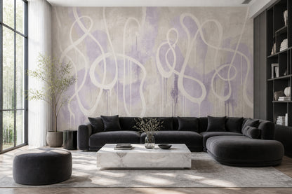 Abstract Wallpaper Textured Light Wall Mural