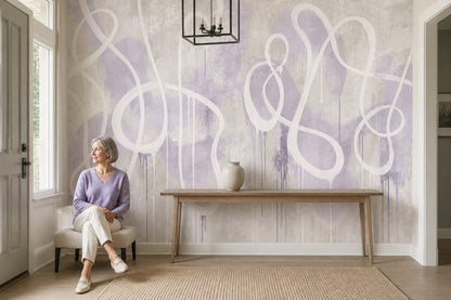Abstract Wallpaper Textured Light Wall Mural