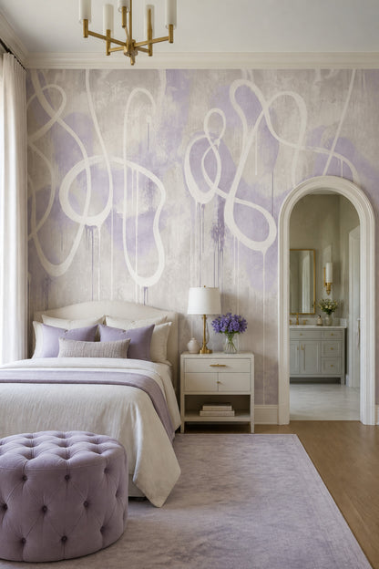Abstract Wallpaper Textured Light Wall Mural