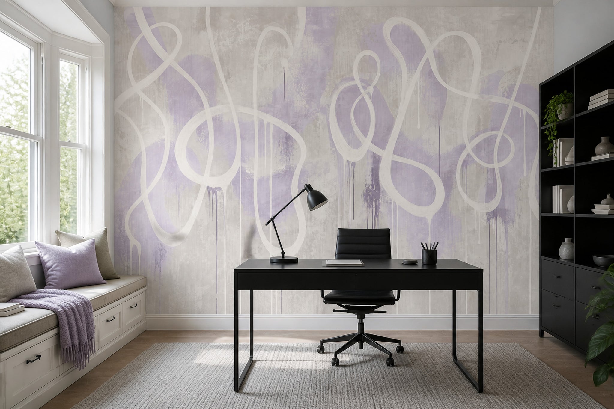 Abstract Wallpaper Textured Light Wall Mural