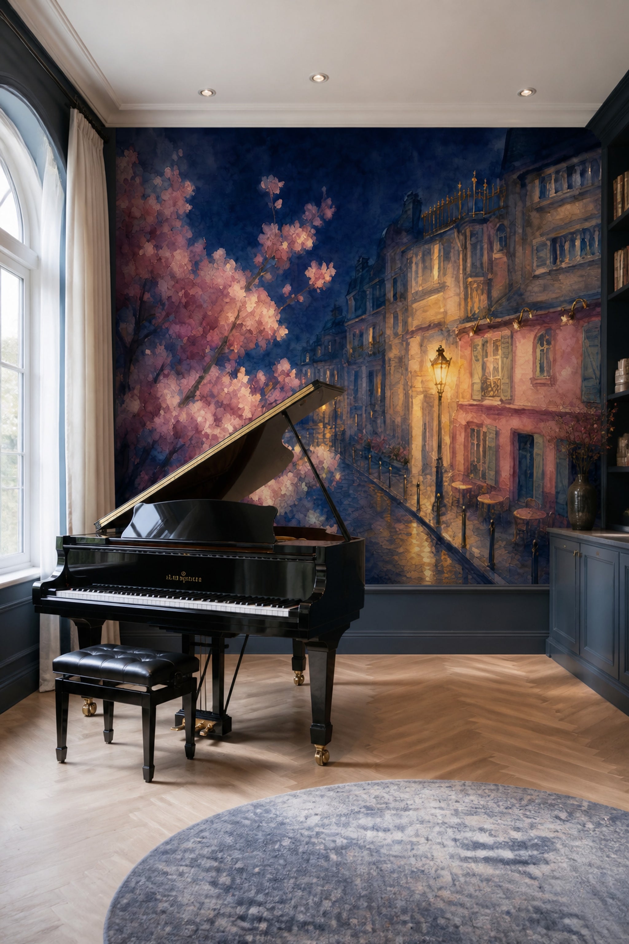 Pink Cherry Wallpaper Cherry Blossom Paris Removable Wall Decor
