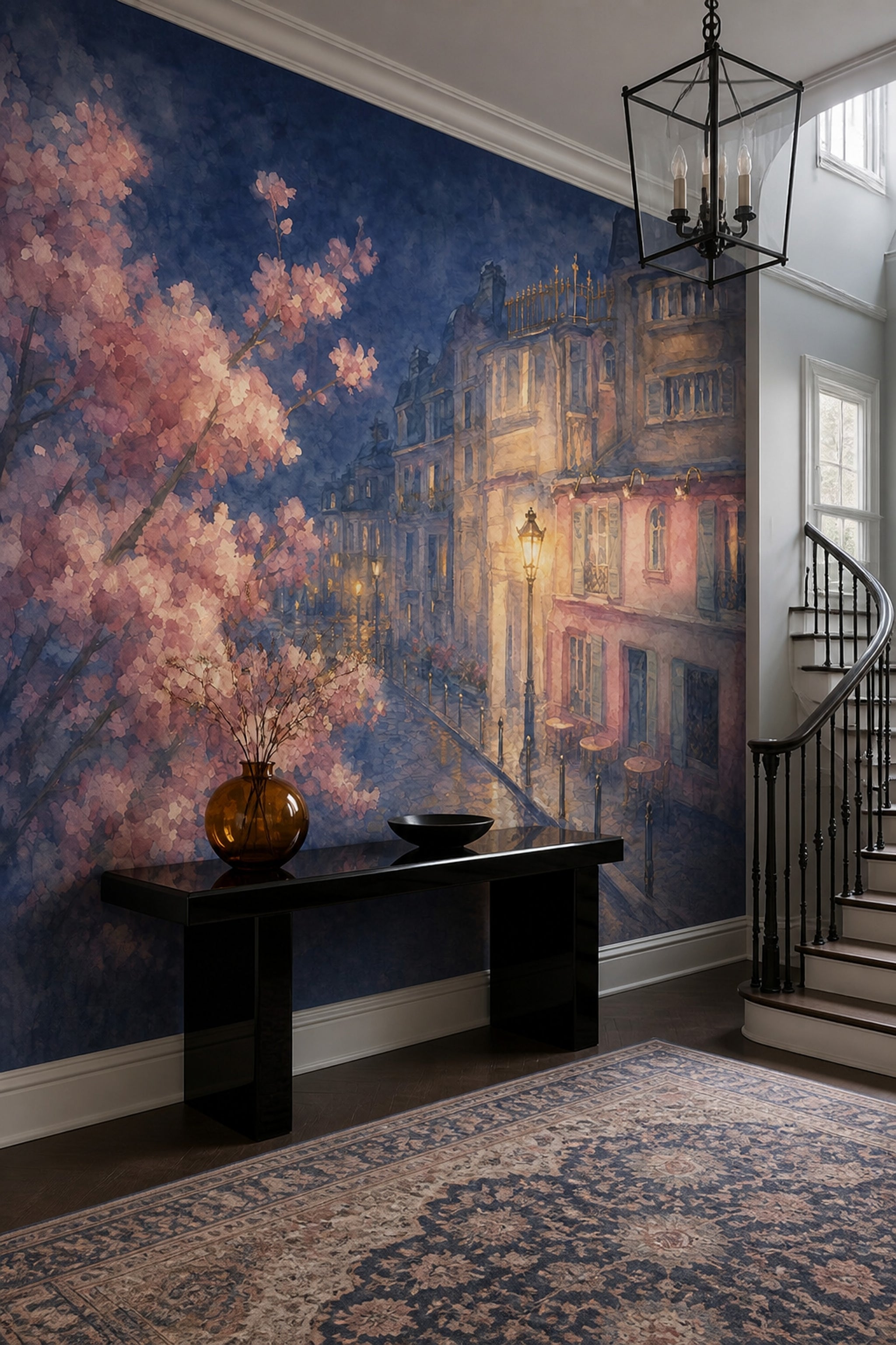 Pink Cherry Wallpaper Cherry Blossom Paris Removable Wall Decor