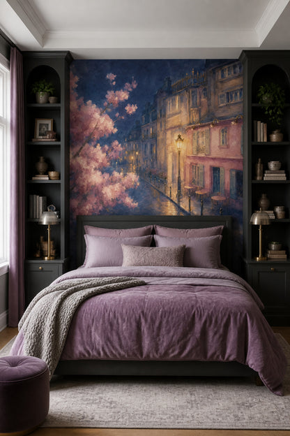 Pink Cherry Wallpaper Cherry Blossom Paris Removable Wall Decor