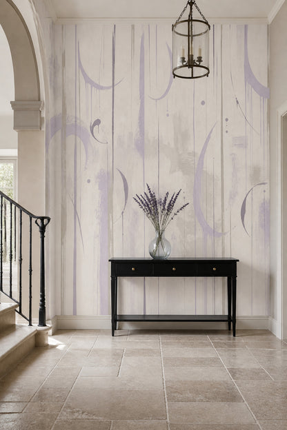 Abstract Wallpaper Brushstrokes Vertical Lines Wall Mural