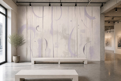 Abstract Wallpaper Brushstrokes Vertical Lines Wall Mural