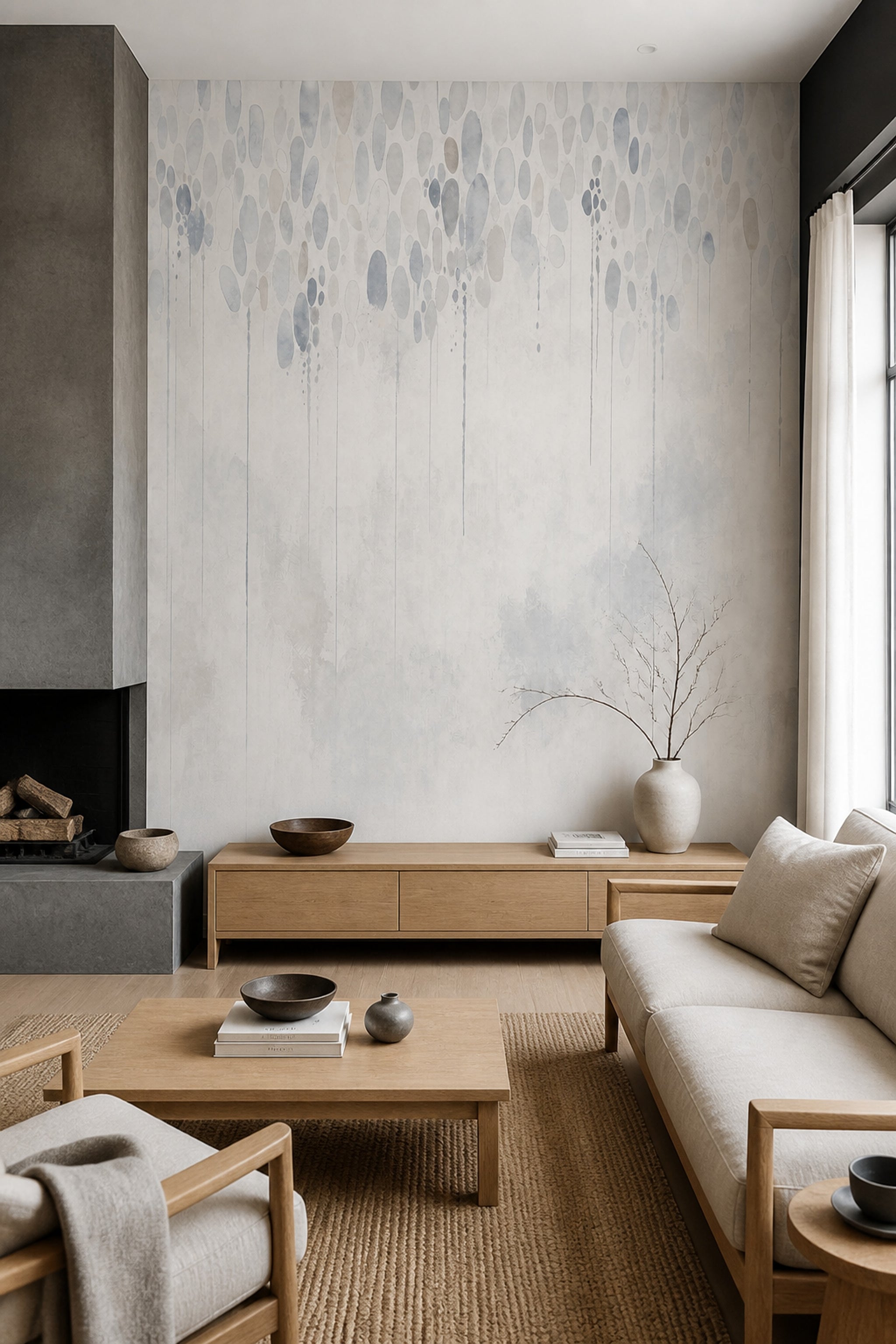 Watercolor Wallpaper Abstract Dots Removable Wall Decor