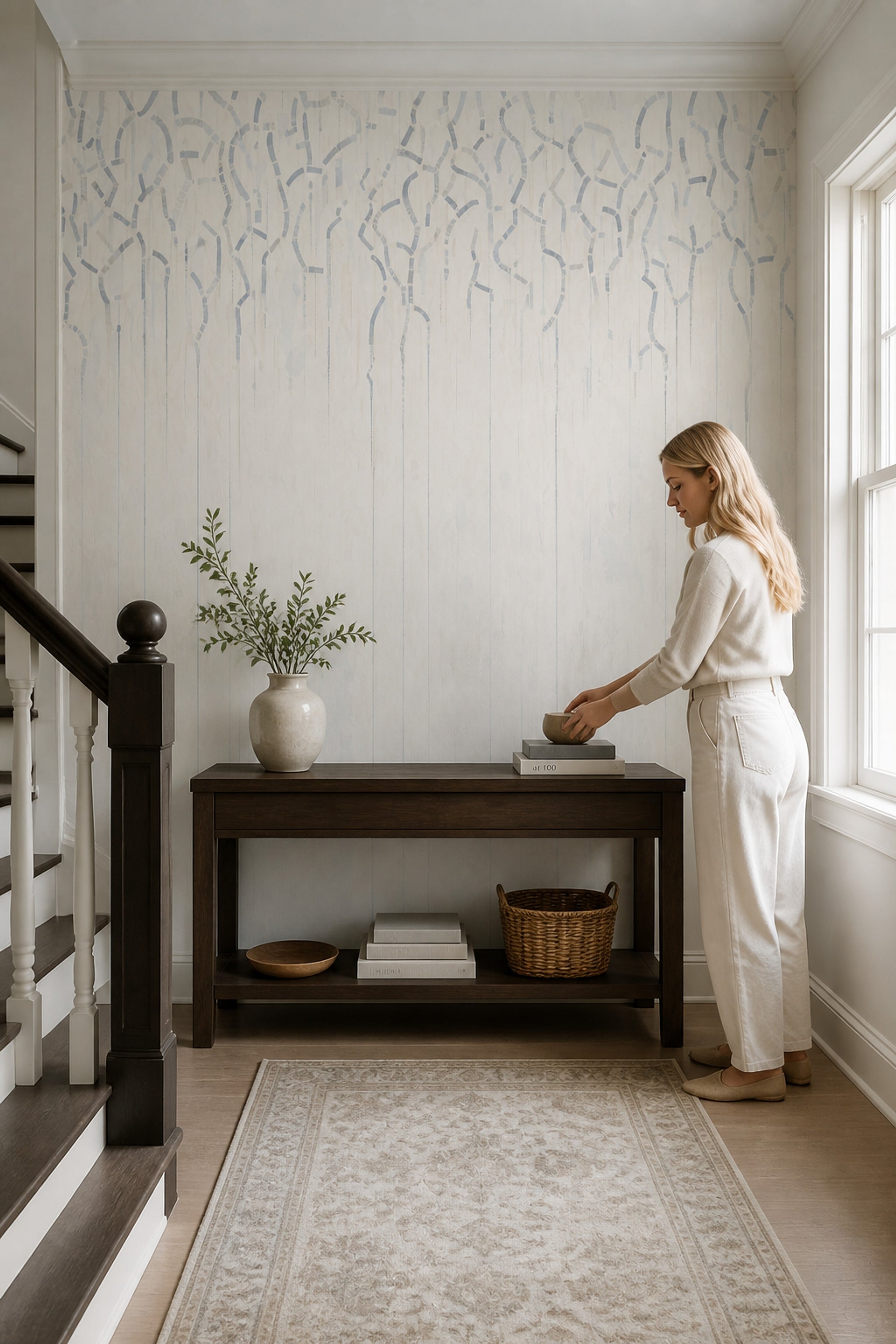 White Background Wallpaper Neutral Minimal Wall Mural