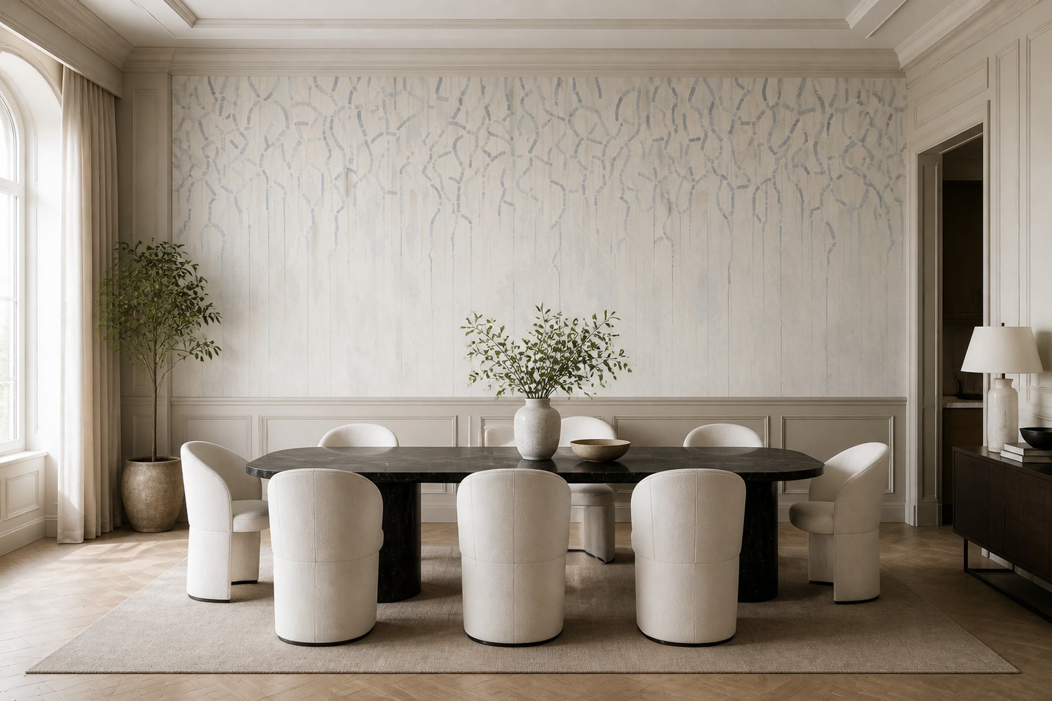 White Background Wallpaper Neutral Minimal Wall Mural