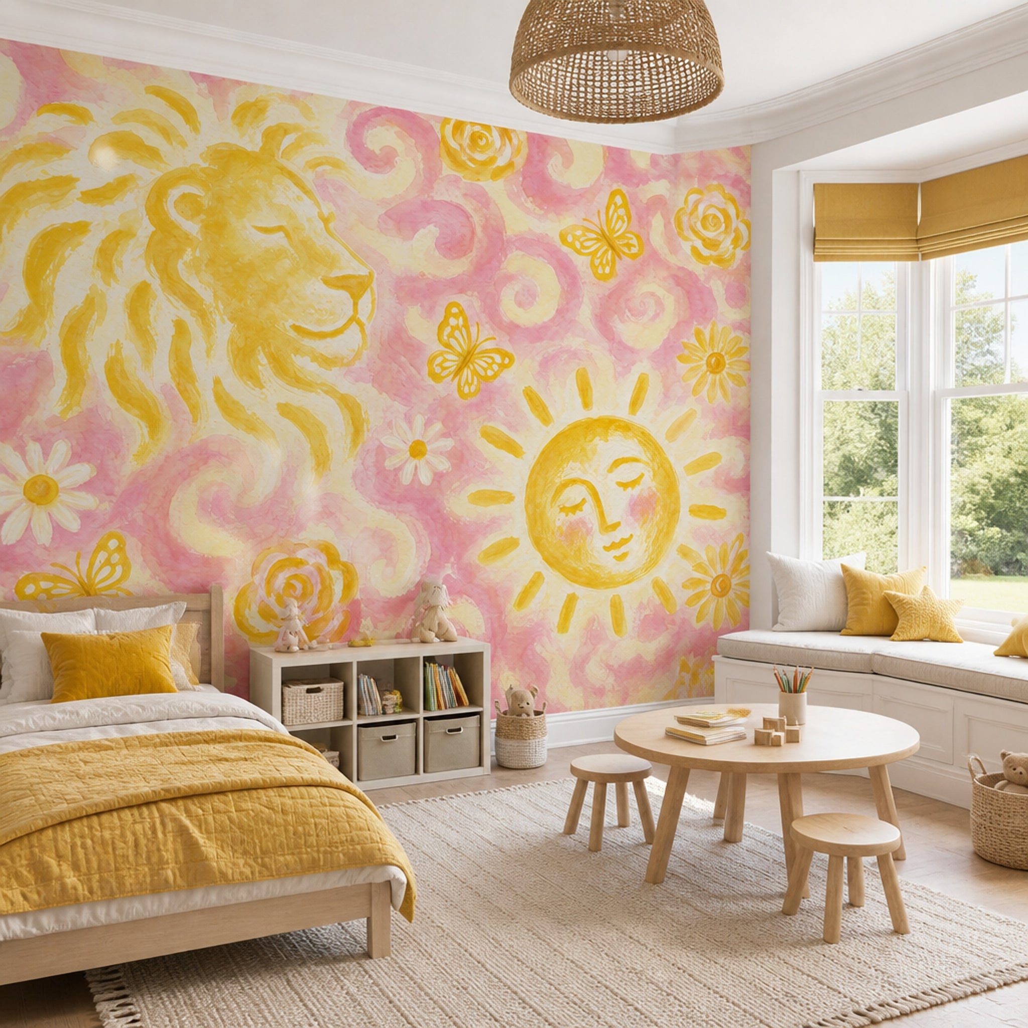 Watercolor Texture Wallpaper Pastel Whimsical Removable Wall Decor