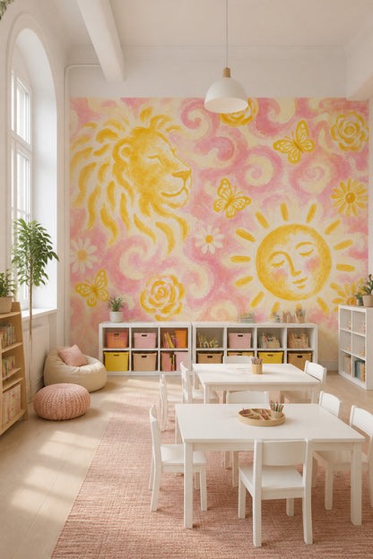 Watercolor Texture Wallpaper Pastel Whimsical Removable Wall Decor