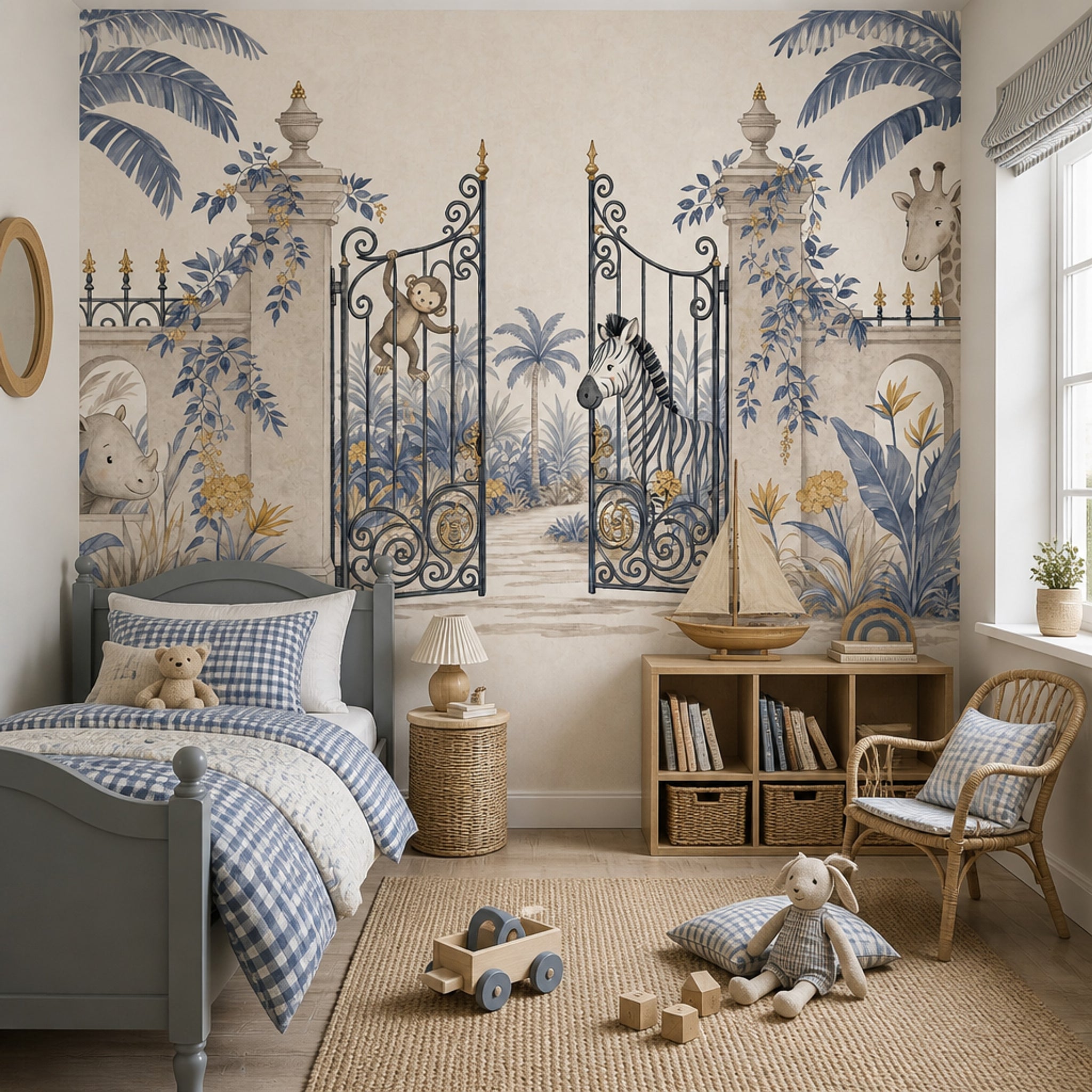 Walls Wallpaper Garden Gate Safari Removable Wall Decor