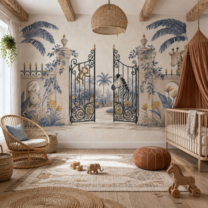 Walls Wallpaper Garden Gate Safari Removable Wall Decor