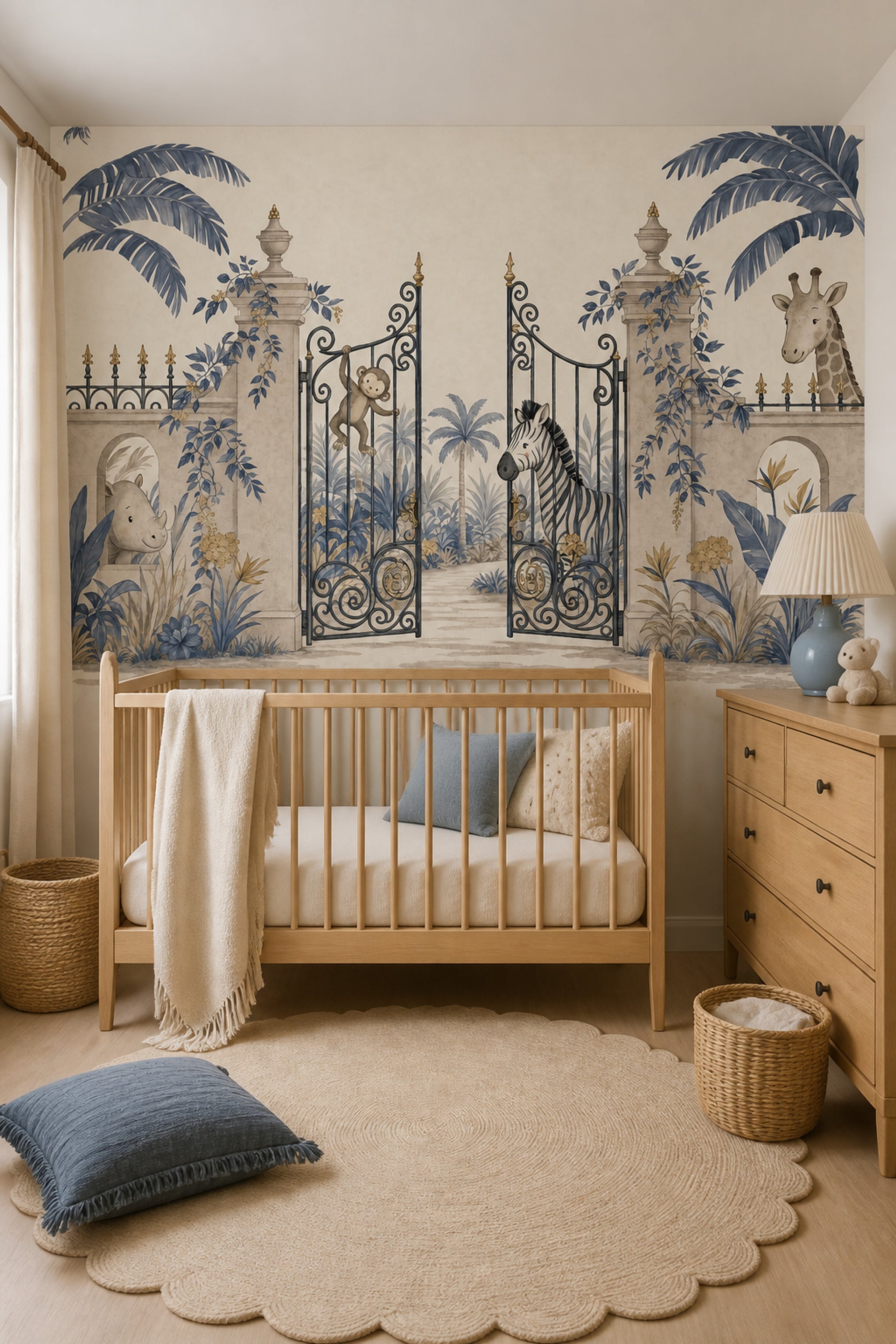 Walls Wallpaper Garden Gate Safari Removable Wall Decor