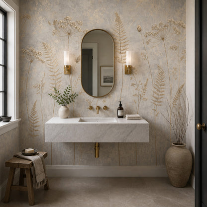 Botanical Wallpaper Floral Removable Fern Wall Decor