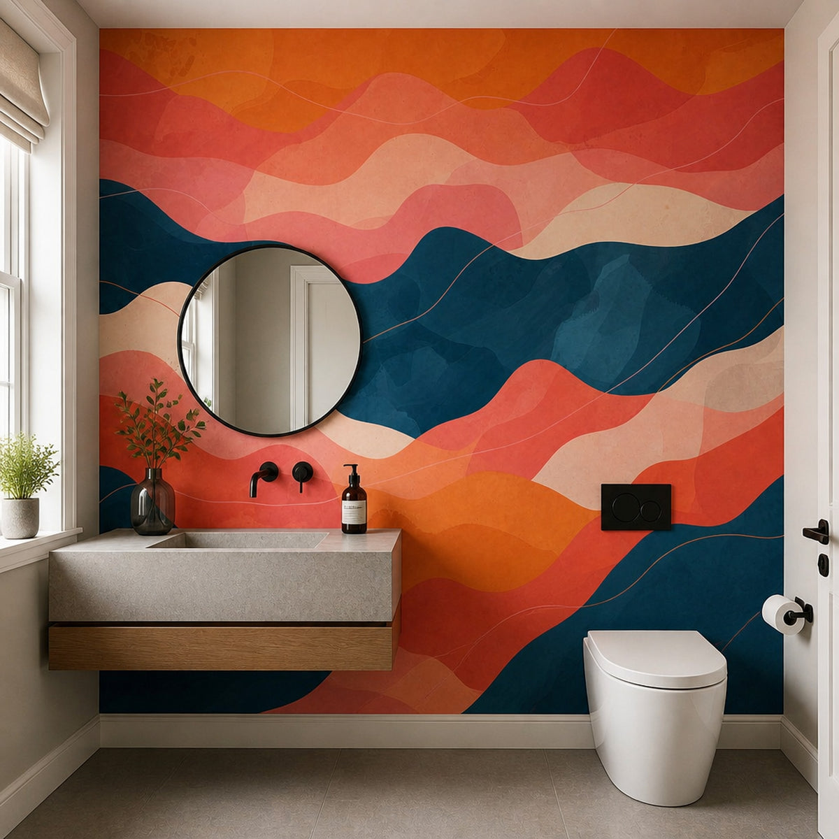 Mid Century Modern Wallpaper Modern Contemporary Removable Wall Decor