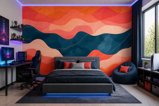Mid Century Modern Wallpaper Modern Contemporary Removable Wall Decor