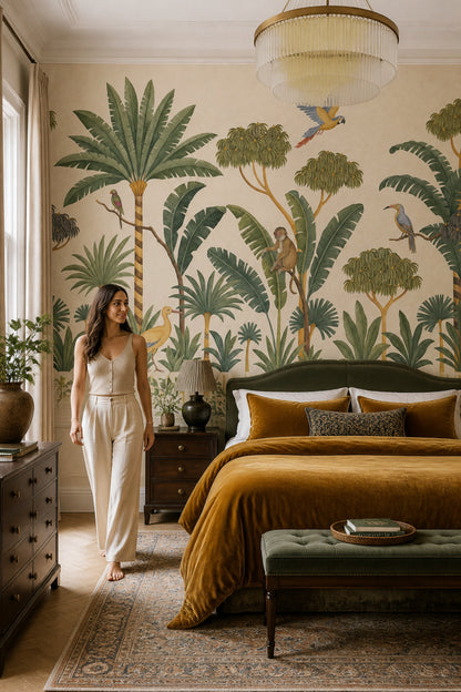 Jungle Wallpaper Tropical Vintage Wall Mural