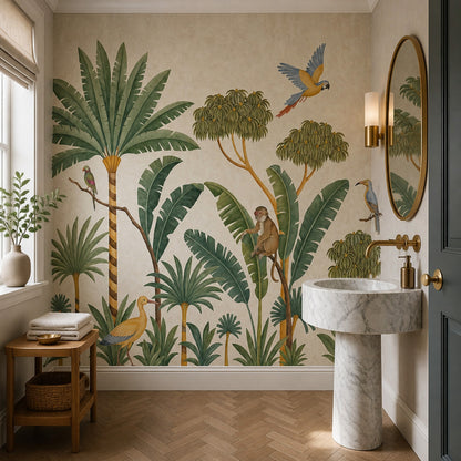 Jungle Wallpaper Tropical Vintage Wall Mural