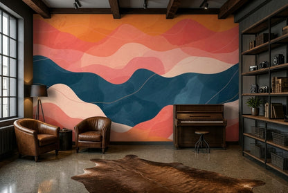Mid Century Modern Wallpaper Modern Contemporary Removable Wall Decor