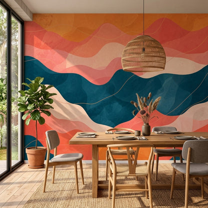 Mid Century Modern Wallpaper Modern Contemporary Removable Wall Decor