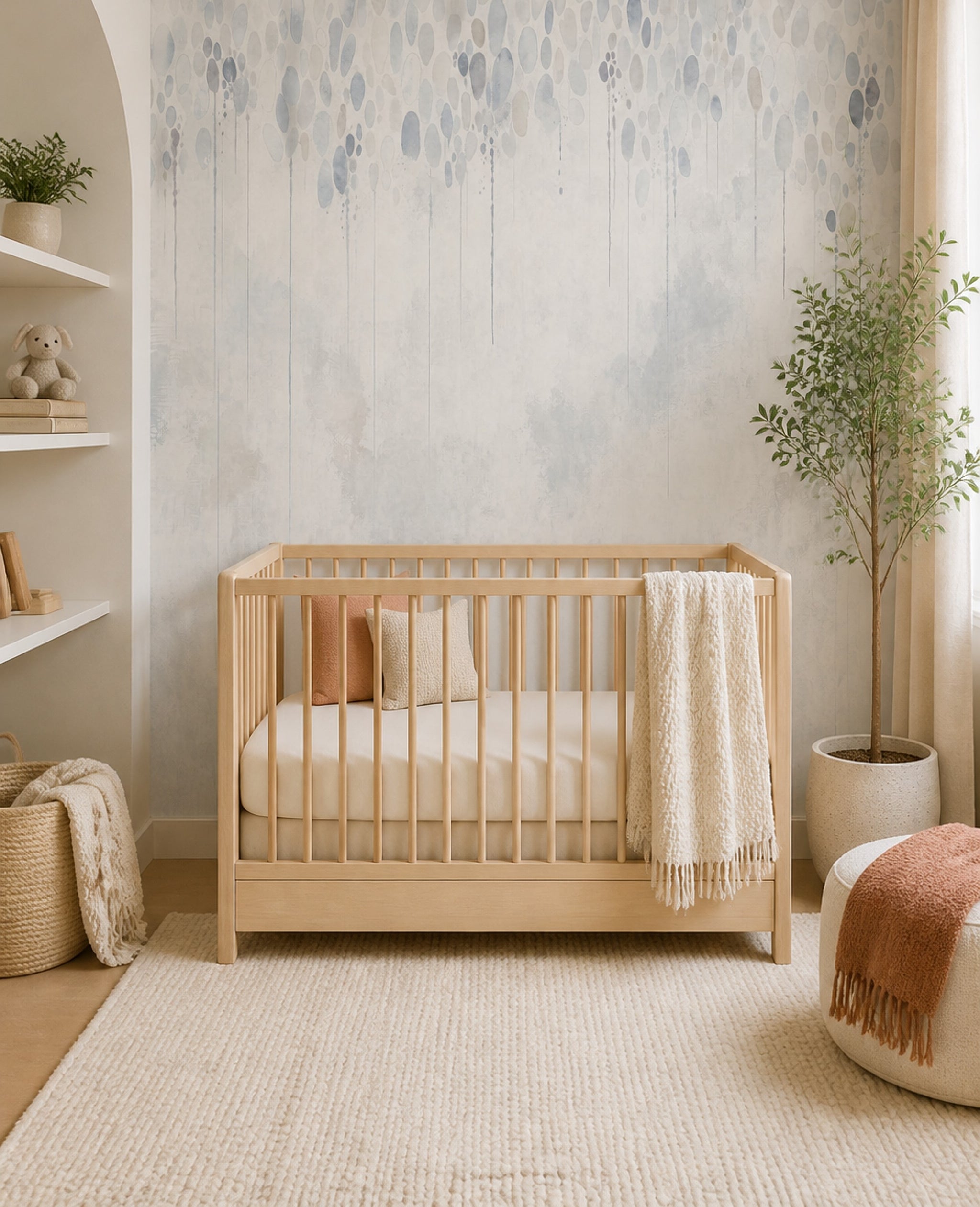 Watercolor Wallpaper Abstract Dots Removable Wall Decor