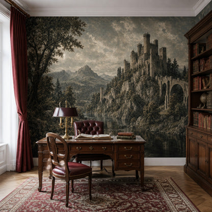 Walls Wallpaper Stone Bridge Medieval Castle Wall Mural
