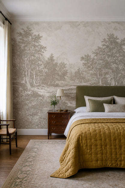 Cloudy Sky Wallpaper Overcast Gray Removable Wall Decor