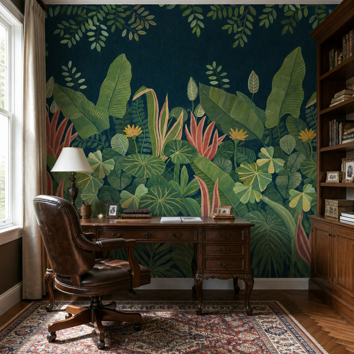 Tropical Wallpaper Botanical Jungle Foliage Removable Wall Decor