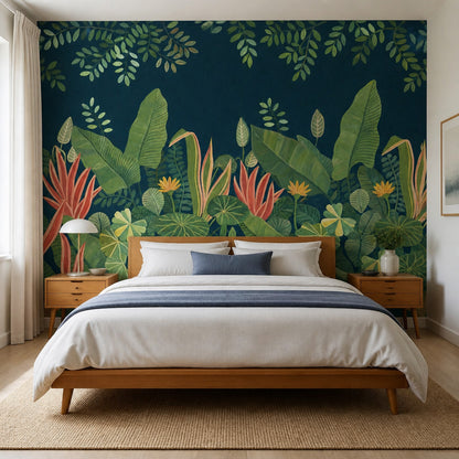 Tropical Wallpaper Botanical Jungle Foliage Removable Wall Decor