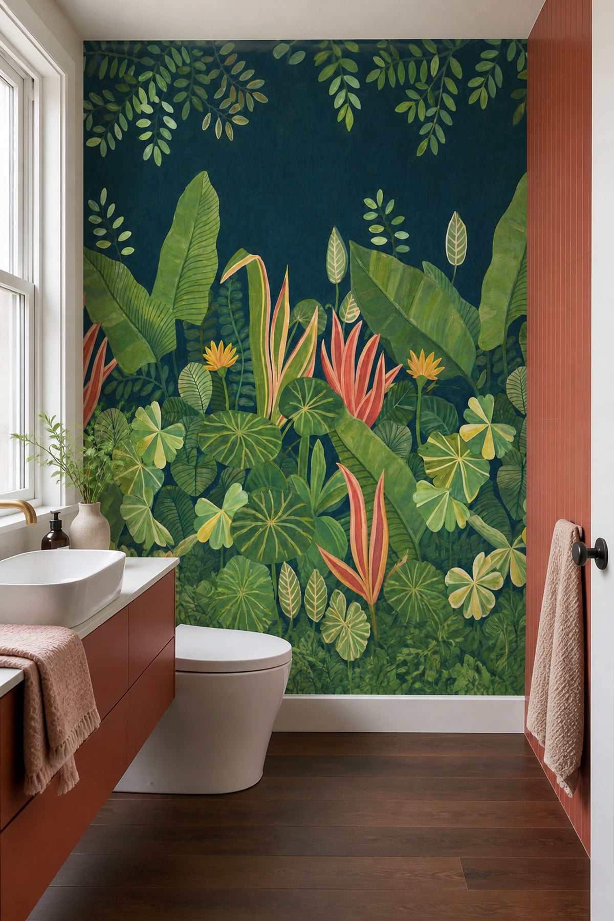 Tropical Wallpaper Botanical Jungle Foliage Removable Wall Decor