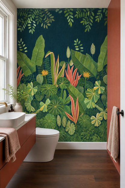 Tropical Wallpaper Botanical Jungle Foliage Removable Wall Decor