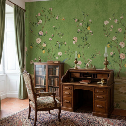 Chinoiserie Wallpaper Floral Botanical Removable Wall Decor
